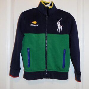 Polo RALPH LAUREN 2019 US Open Ballperson Jacket 4T Blue Green Full Zip Big Pony